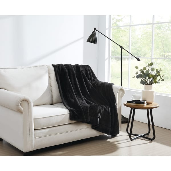 slide 2 of 16, Vince Camuto Super Soft Faux Rabbit Fur 60x70 Throw in Gift Box