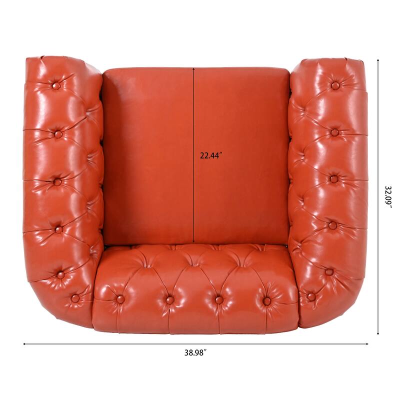 HCHAIRH Tufted Rolled Arm Seater Sofa Chair For Living Room