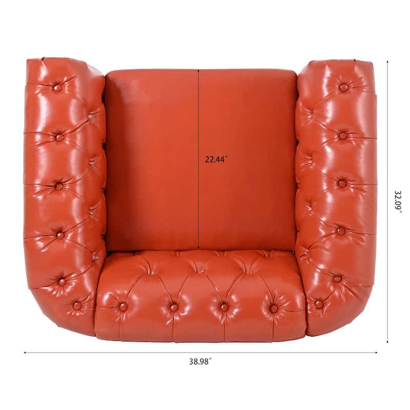 PU Leather 1-Seater Sofa with Pocket Springs