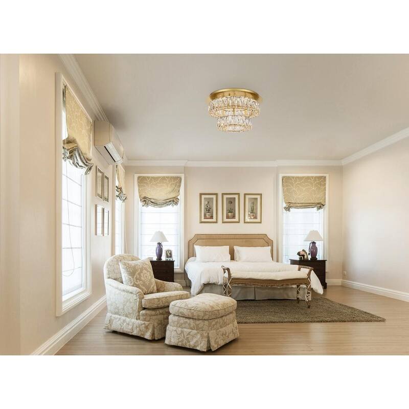 Gold LED Flush Mount - 18-Inch 2 tiered