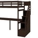 preview thumbnail 13 of 24, Twin Size Loft Bed with Storage Staircase and Built-in Desk, Space-Saving Design, Solid Wood Frame