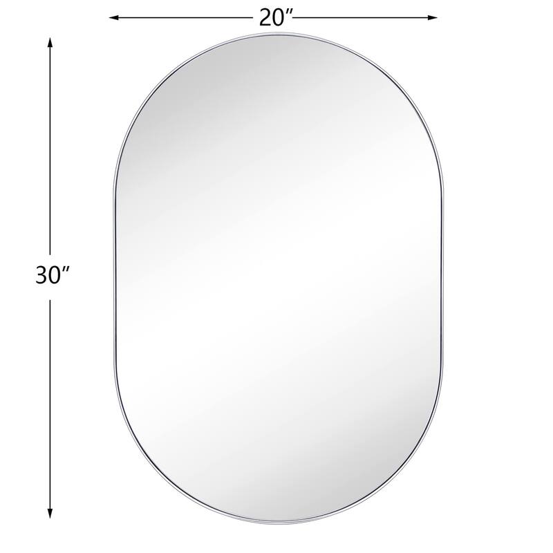 TEHOME Oba Oval Metal Wall Mirror