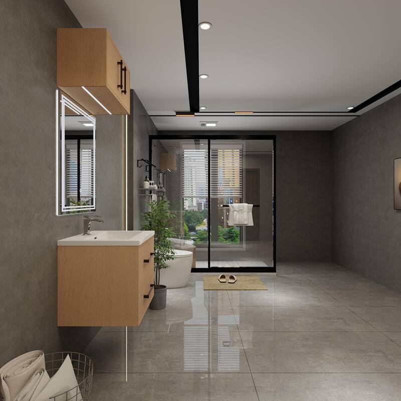 Victoria 24'' Wall-Mounted Vanity Set with Motion Sensor LED light Top Cabinet