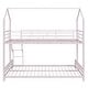 preview thumbnail 24 of 36, Metal Bunk Bed with House Roof Frame and Curve Ladder and Safety Guardrail Can Be Divided into 2 Separate Beds, Twin over Full
