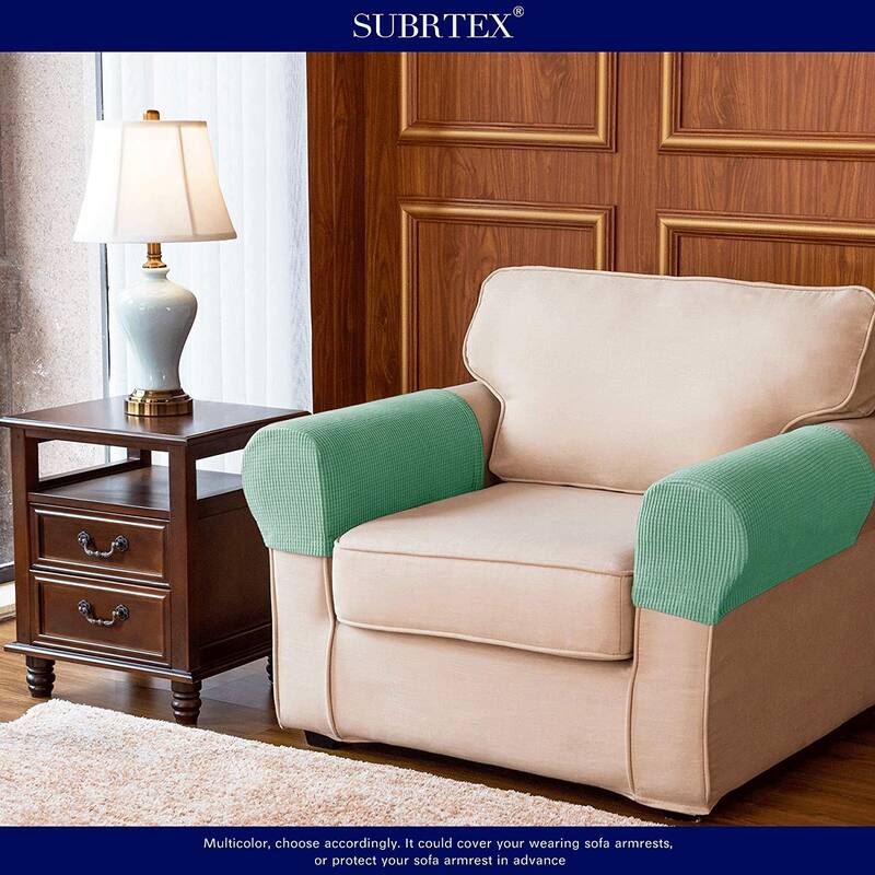 Subrtex Stretch Armrest Cover Strip furniture Cover with Twist Pins