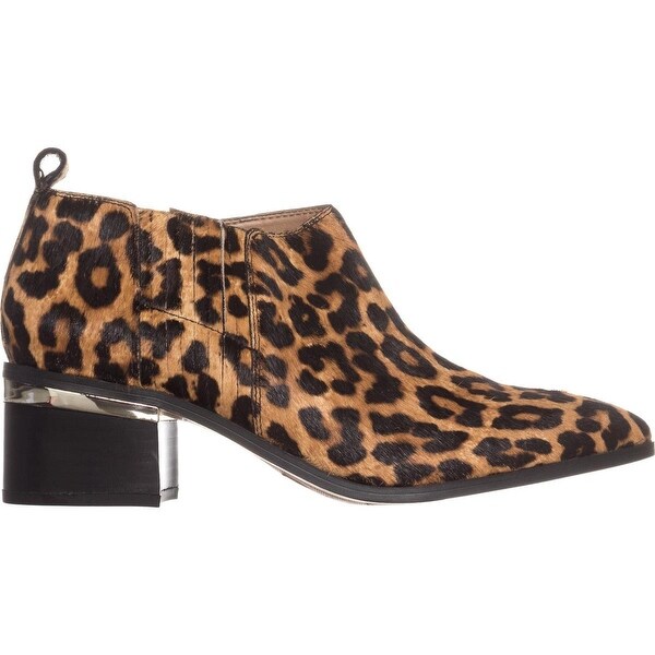 franco sarto leopard ankle boots