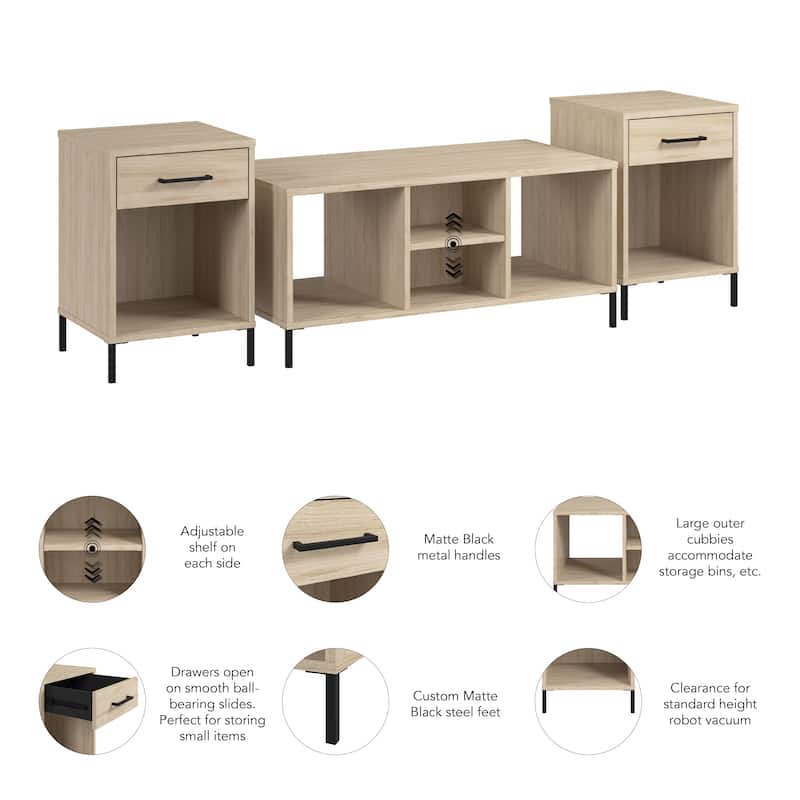 Bush Furniture Essence Living Room Coffee Table with End Tables