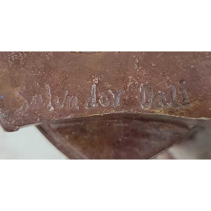 Hot Cast Home Office Window Decor Decoration Bronze Sculpture Guitar Player Dali