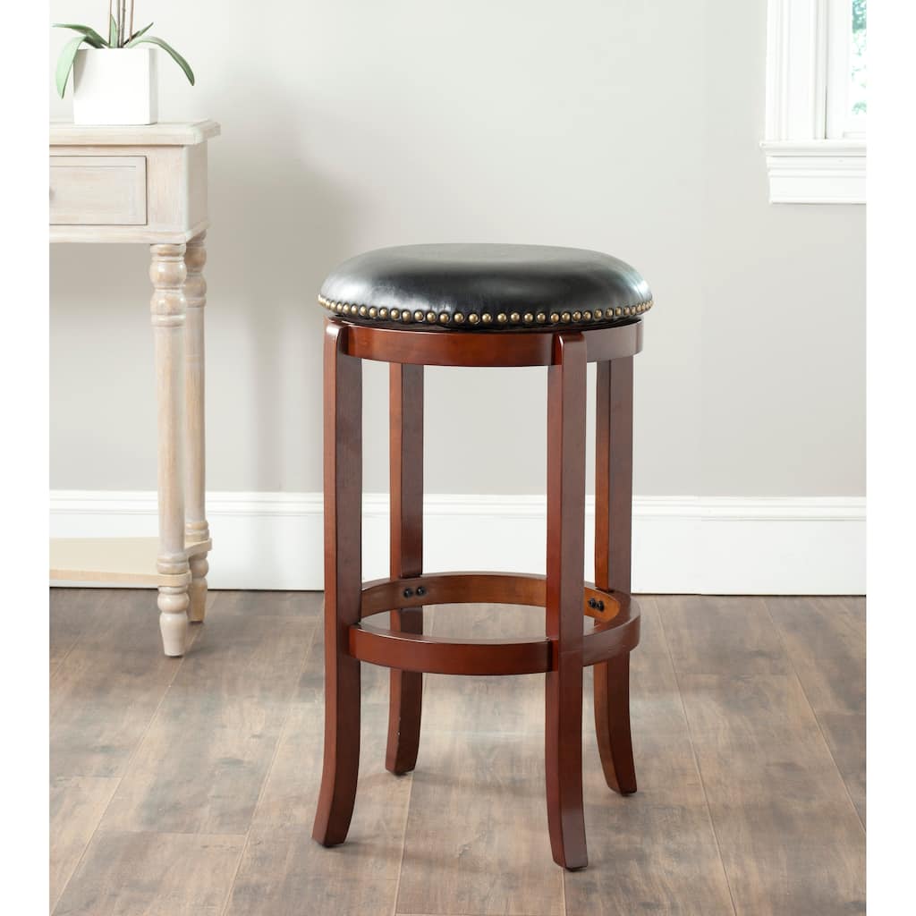 SAFAVIEH Deena Cherry/ Black 29-inch Bar Stool - 19" x 18" x 29" - 19Wx18Dx29H