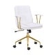 preview thumbnail 17 of 21, Porthos Home Tilly Office Chair, PU Leather, Gold Chrome Roller Base White