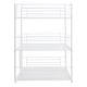 preview thumbnail 6 of 7, White Industrial Charm Full-Full-Full Metal Triple Bed with Built-in Ladder