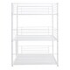 preview thumbnail 6 of 7, White Industrial Charm Full Metal Triple Bed with Built-in Ladder