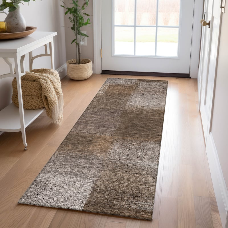 Machine Washable Indoor/ Outdoor Chantille Casual Ombre Rug