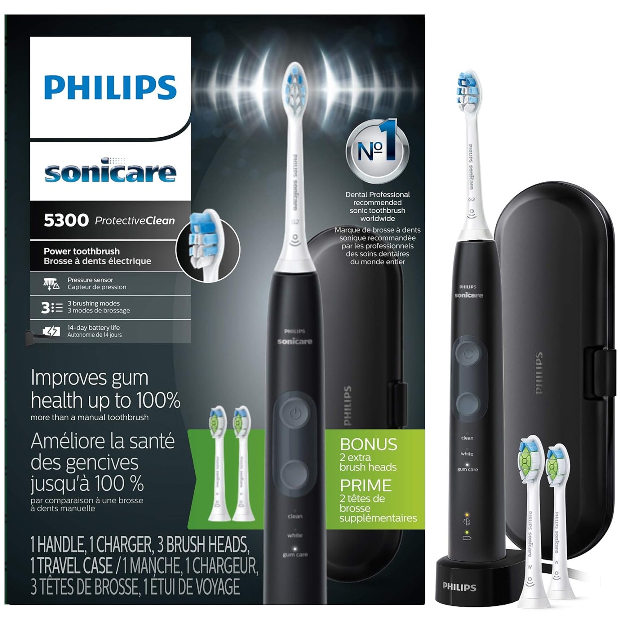 PHILIPSソニックケアー5300 Philips Sonicare ProtectiveClean 5300 Rechargeable Electric