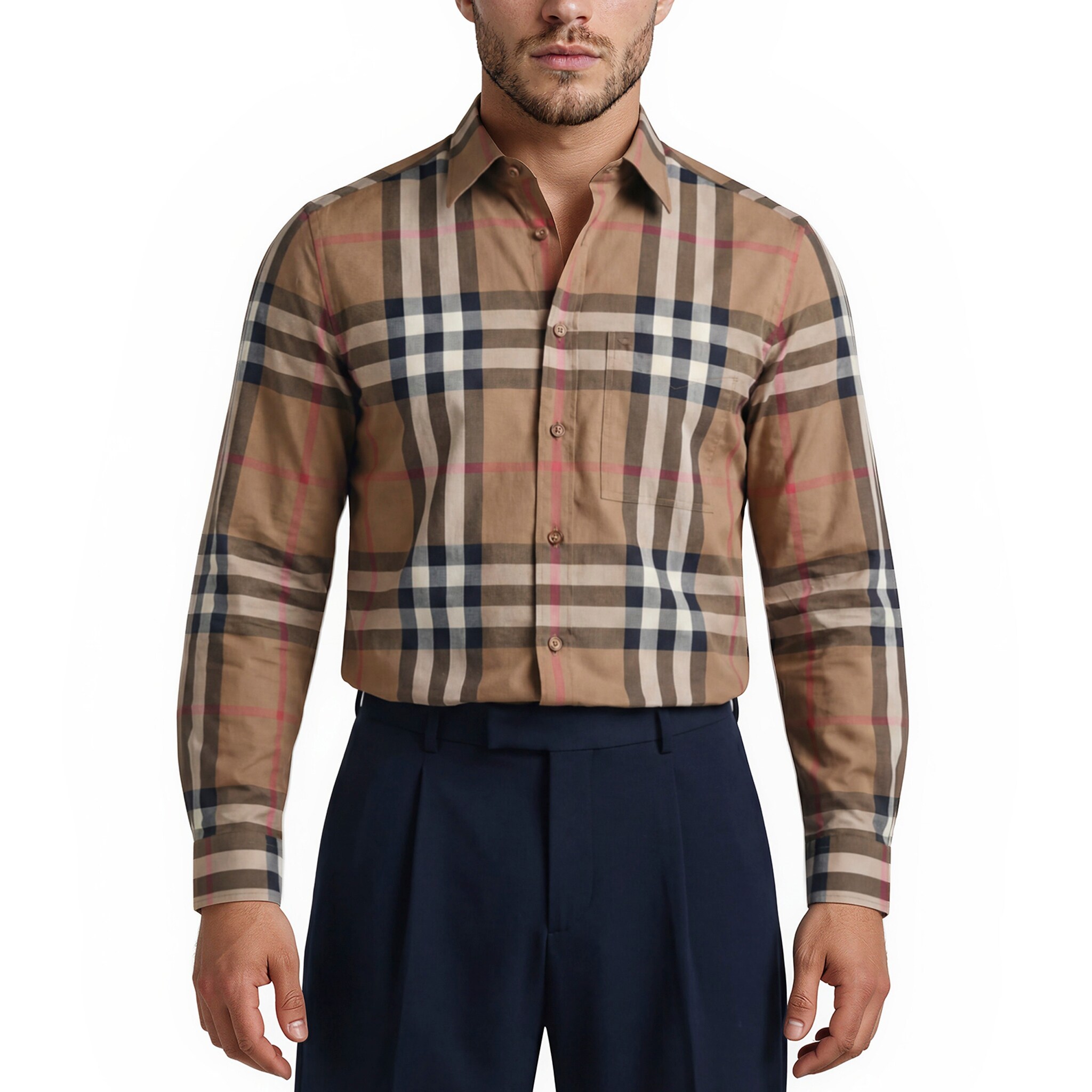 Burberry Men's Claverdon Check Shirt - Overstock - 43579914