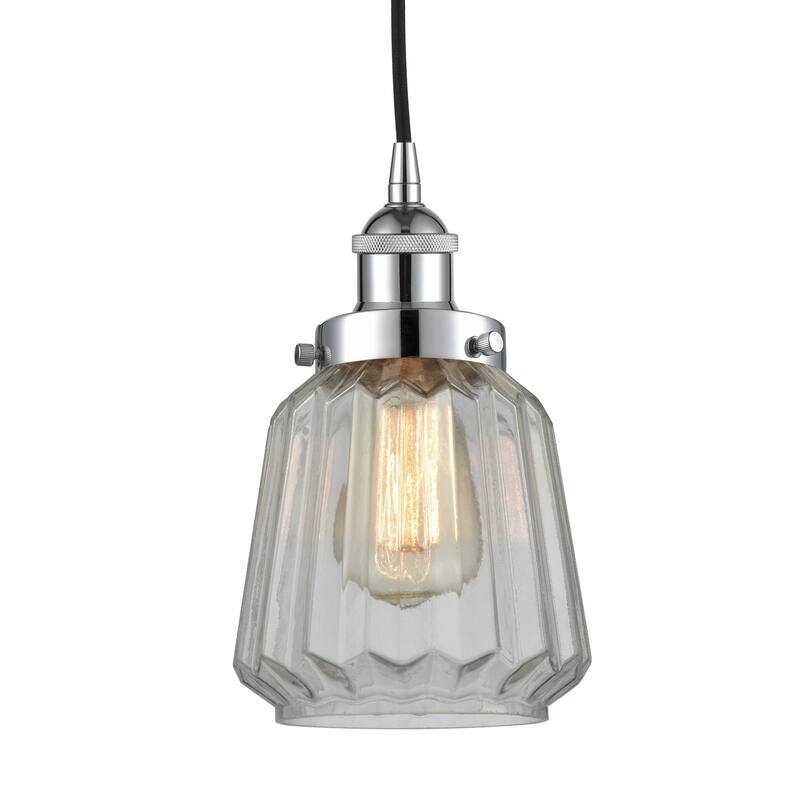 Innovations Lighting 616-1PH-12-7 Chatham Pendant Chatham 7" Wide Mini - Polished Chrome / Clear