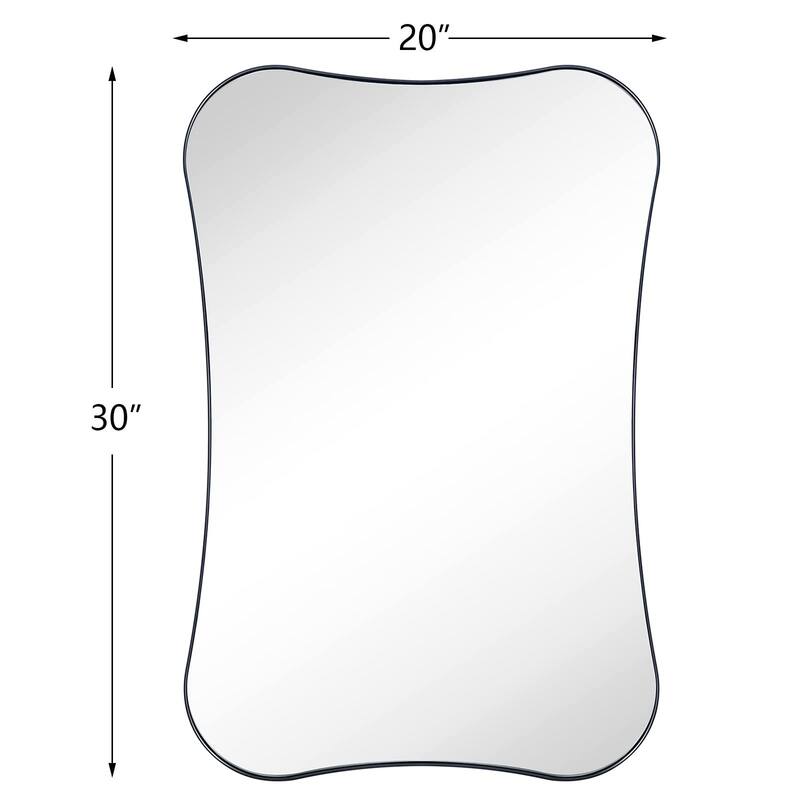 TEHOME Toini Asymmetrical Metal Wall Mirror - 20'' x 30''