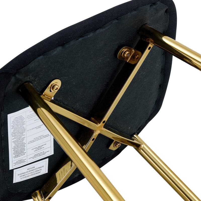 Set of 4 Linen-Cotton Material High Resilience Dining Chair with Metal Leg