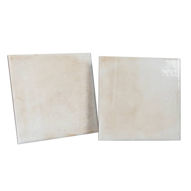 Zahara 6x6 Creamy off-white Porcelain Zellige Square Wall and Floor Tile (5.38 sq ft/case) - 22 Pack