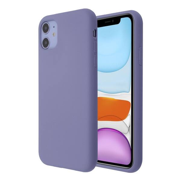 Liquid Silicone Soft Touch Case Cover For Iphone 11 6 1 Lavender Purple Overstock