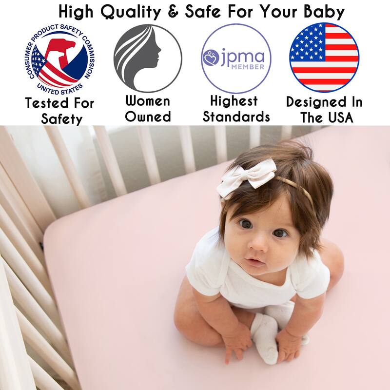 Sweet Jojo Designs Pink Bows Girl Sweet Jojo Designs 5pc Crib Bedding + BreathableBaby Breathable Mesh Liner - Ballet Collection