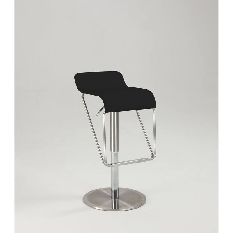 Somette Low Back Pneumatic-Adjustable Swivel Stool - Adjustable - Black