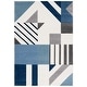 preview thumbnail 59 of 84, SAFAVIEH Hollywood Tatianna Mid-Century Modern Abstract Rug 2'7" x 5' - Ivory/Blue - Rectangle