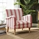 preview thumbnail 43 of 47, Seip Classic and Contemporary Striped Arm Chair with Spindle Legs by HULALA HOME