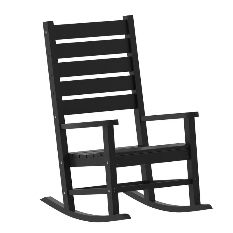 3pc Commercial Indoor/Outdoor Set with 2 Rocking Chairs and End Table