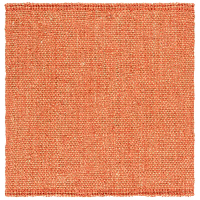 SAFAVIEH Handmade Natural Fiber Giada Jute Rug - 6' Square - Rust/Natural