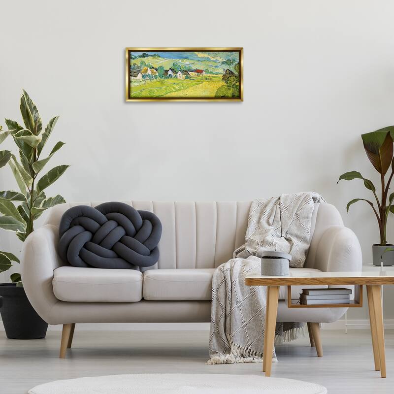 Stupell Classic Vast Countryside Framed Floater Canvas Wall Art Design By Vincent Van Gogh