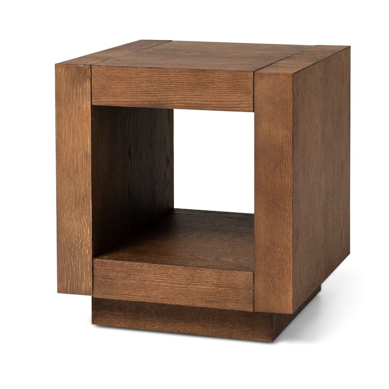 Maven Lane Artemis Contemporary Wooden Side Table - Refined Brown
