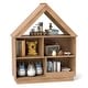 preview thumbnail 3 of 18, Costway Wooden Kids Dollhouse Bookshelf with Open Shelves - See Details Natural