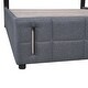 preview thumbnail 14 of 12, Queen Size Upholstered Bed with Hydraulic Storage System and LED Light Storage Platform Bed Frame for Kids Teens Adults, Gray