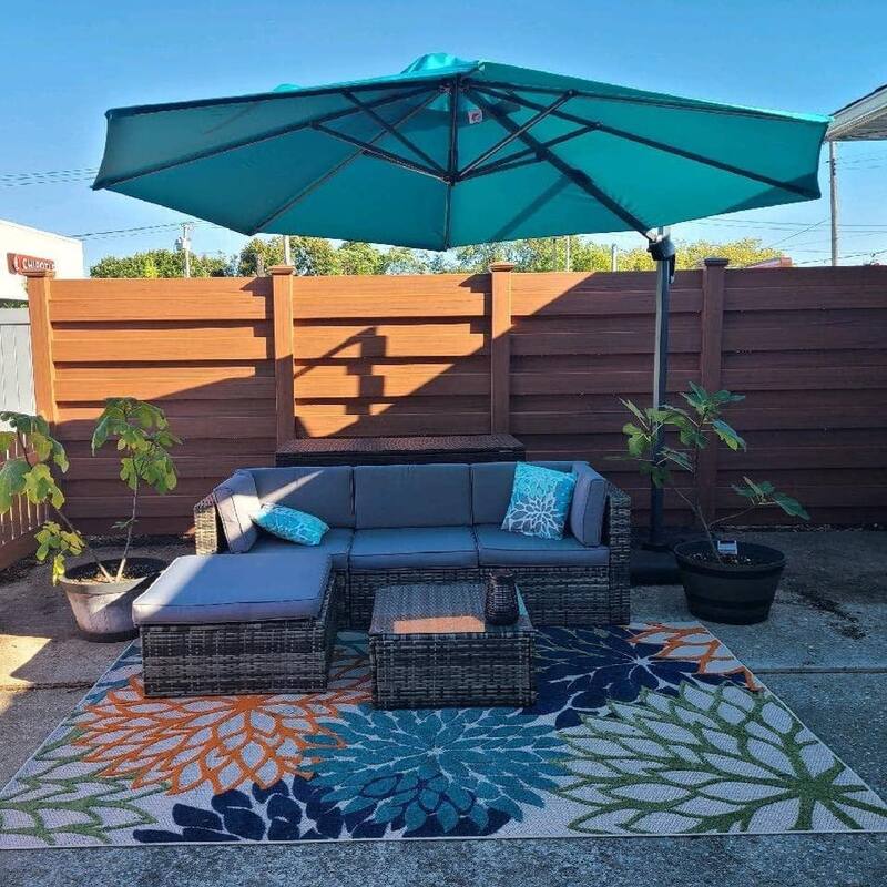PURPLE LEAF 10 ft 360 Degree Rotation Patio Umbrella With Base
