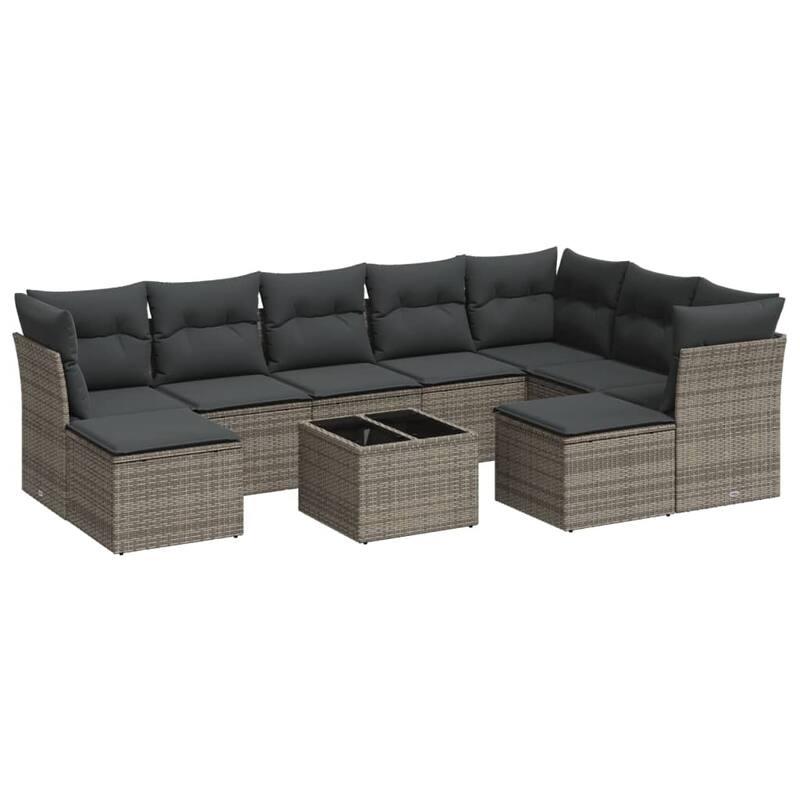 vidaXL Garden Sofa Set Grey - 21.7 x 21.7 x 14.6