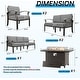 preview thumbnail 118 of 144, Aluminum Patio Outdoor Sectional Sofa Set with Fire Pit, Swivel Rocking Chairs and Ottomans