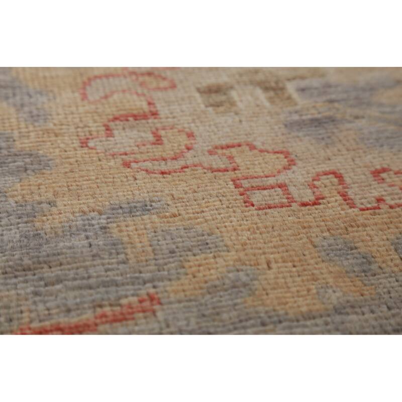 Hand Knotted Oriental 100% Wool Carpet Transitional All-Over Greys & Charcoal Oushak Area Rug - 11' 9'' X 8' 11''