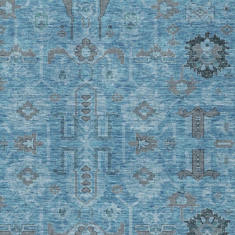 HomeRoots Oriental Traditional Rectangle Outdoor Rug
