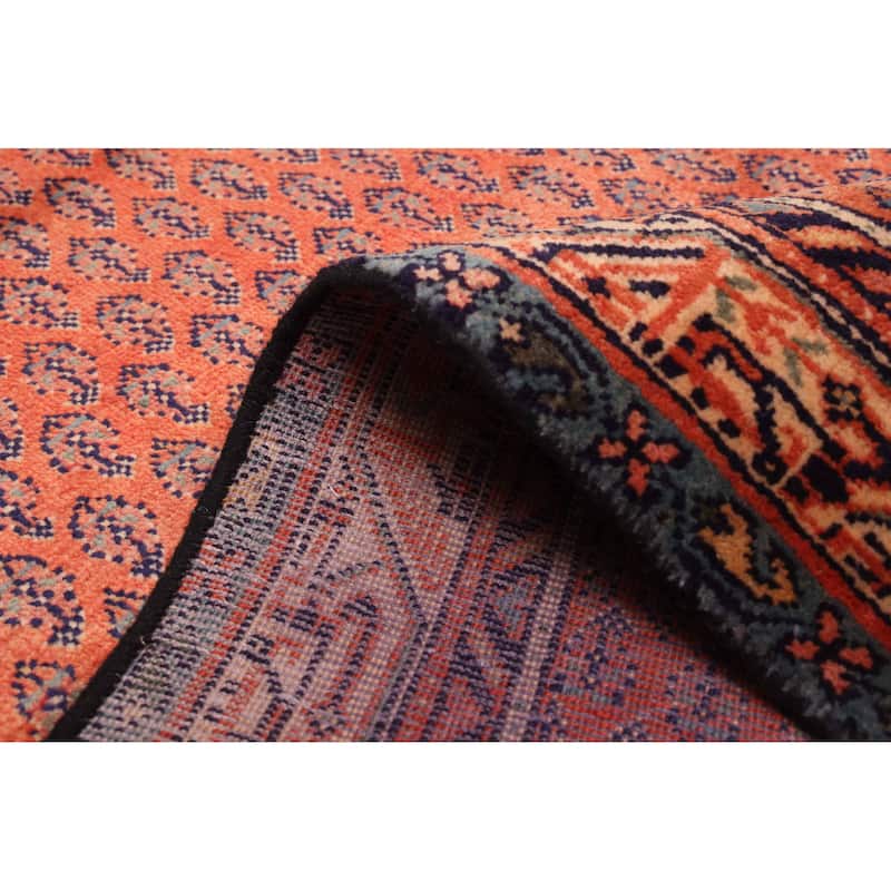 ECARPETGALLERY Hand-knotted Andelz Coral Wool Rug - 3'6 x 10'6