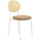 preview thumbnail 56 of 78, Leisuremod Euston Modern Dining Chair Upholstered Velvet or Leather Seat Wicker Back Accent Chair for Home Living Room & Kitchen Brown