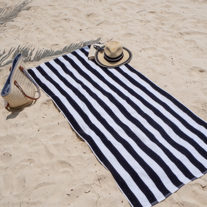 Arkwright California Cabana 4-Piece striped Beach Towel Set - 30x70