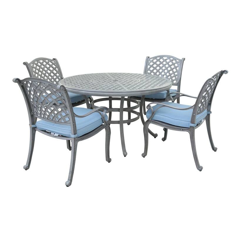 South Ponto 5-piece Aged Bronze Aluminum Round Dining Set by Havenside Home