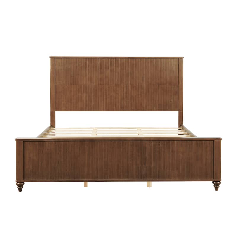 Christopher Knight Home - Modern Wooden Bed Frame with Headboard and Footboard