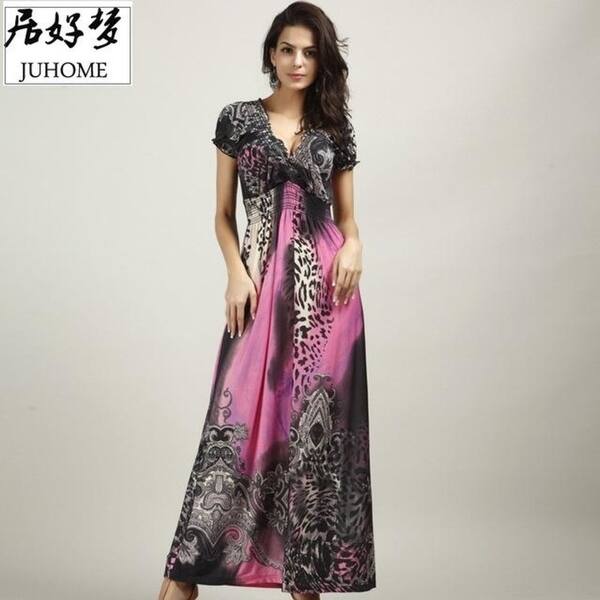 Shop Plus Size Hot Maxi Long Summer Dress Women Clothing 2017 Blue Large Big Size Elegant Boho Beach Tunic Sundress Vestido De Festa Overstock 27107193