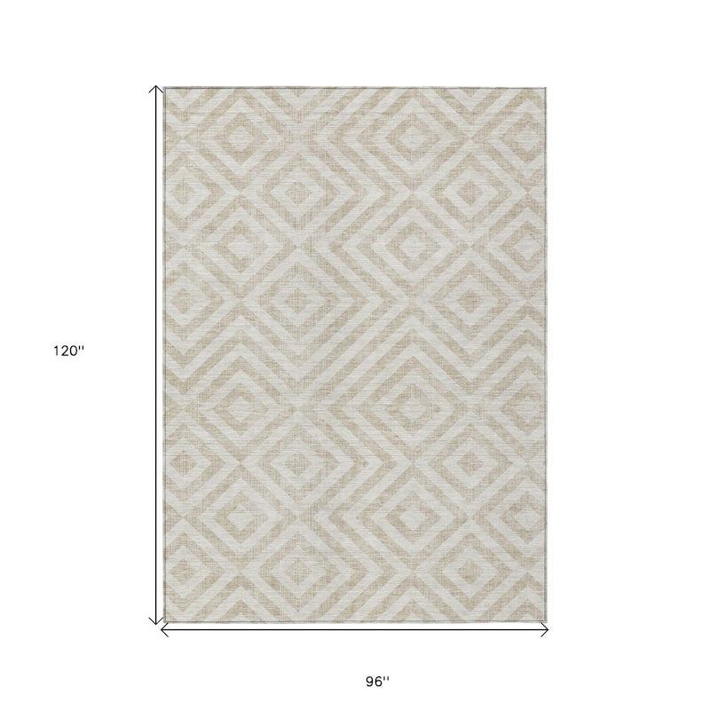 HomeRoots Geometric Transitional Rectangle Outdoor Rug