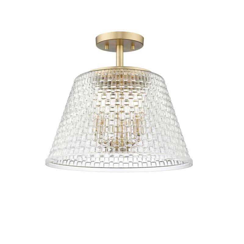 Millennium Lighting 22100 Saben 3 Light 15" Wide Semi-Flush Ceiling - Vintage Brass