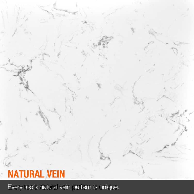 48 in. Engineered Marble Backsplash For Cabinet Vanity