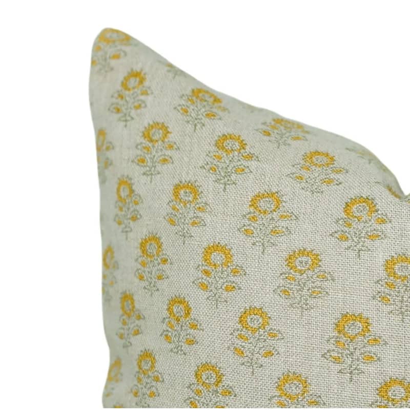 Linen Bohemian Block print pillow Cover Bagru Buti