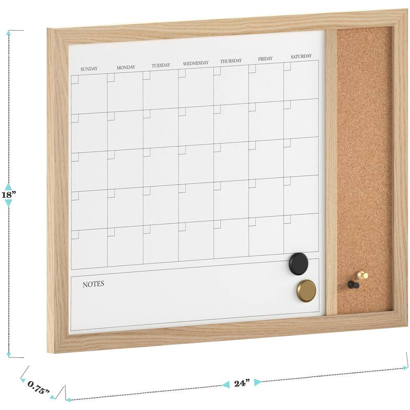 Flash Furniture BR-PM-COM-MW4C1-4561-MS Everette 24" x 18" Wall Board